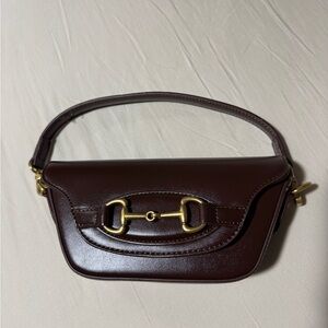 Elegant Anthropologie Brown Leather Bag